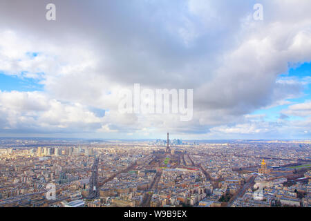 Aerial view view of central Paris Stock Photo