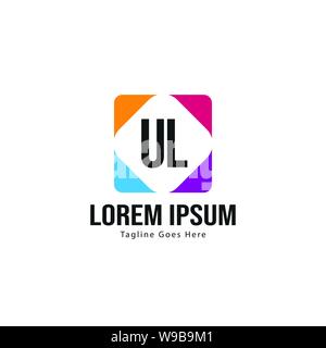 UL Letter Logo Design. Creative Modern UL Letters Icon Illustration design Stock Vector