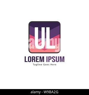 UL Letter Logo Design. Creative Modern UL Letters Icon Illustration design Stock Vector