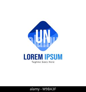 UN Letter Logo Design. Creative Modern UN Letters Icon Illustration design Stock Vector