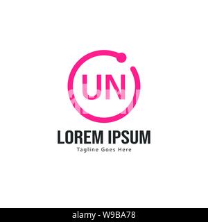 UN Letter Logo Design. Creative Modern UN Letters Icon Illustration design Stock Vector