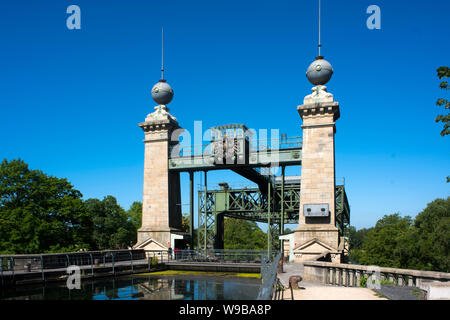 Deutschland, Ruhrgebiet, Kreis Recklinghausen, Henrichenburg, Altes Schiffshebewerk (Ansicht von Osten) Stock Photo