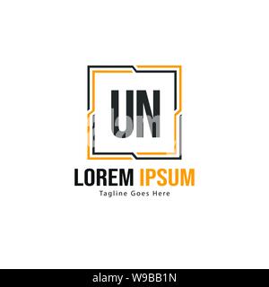UN Letter Logo Design. Creative Modern UN Letters Icon Illustration design Stock Vector