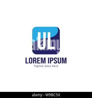 UL Letter Logo Design. Creative Modern UL Letters Icon Illustration design Stock Vector