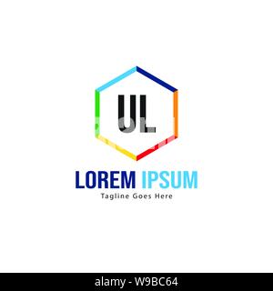 UL Letter Logo Design. Creative Modern UL Letters Icon Illustration design Stock Vector