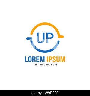 UP Letter Logo Design. Creative Modern UP Letters Icon Illustration design Stock Vector