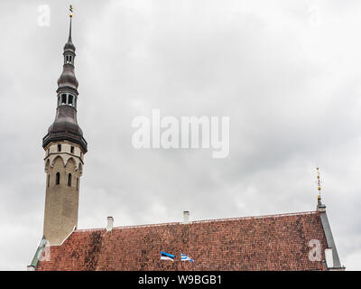 Tallinna Raekoda (Tallinn Town Hall) on Raekoja Plats (Town Hall Square) in Tallinn, the capital of Estonia Stock Photo