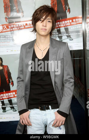 Japanese idol actor and singer Tomohisa Yamashita attends a press conference to promote his concert in Hong Kong, China, December 13, 2010. Stock Photo