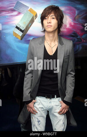 Japanese idol actor and singer Tomohisa Yamashita attends a press conference to promote his concert in Hong Kong, China, December 13, 2010. Stock Photo