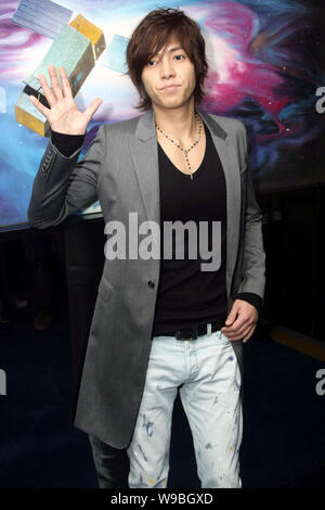 Japanese idol actor and singer Tomohisa Yamashita attends a press conference to promote his concert in Hong Kong, China, December 13, 2010. Stock Photo