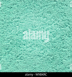 Textured fabric mint towel  background. Turquoise mint towel texture Stock Photo
