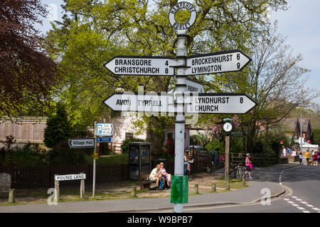 Burley village, situated within the New Forest, famous for its history of witchcraft, New Forest National Park, Hampshire, England, UK Stock Photo