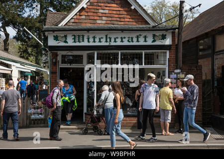 Burley village, situated within the New Forest, famous for its history of witchcraft, New Forest National Park, Hampshire, England, UK Stock Photo