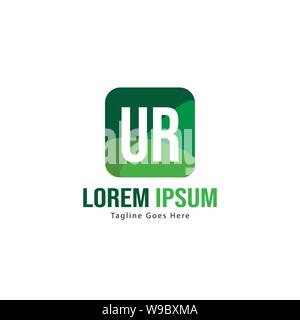 UR Letter Logo Design. Creative Modern UR Letters Icon Illustration design Stock Vector