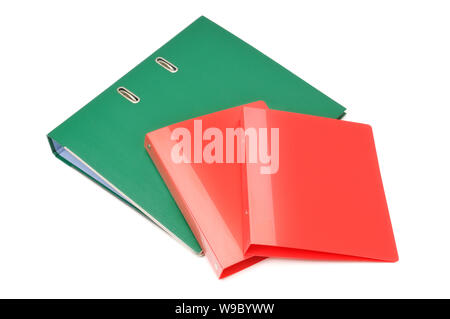 loose-leaf binder isolated on white background Stock Photo