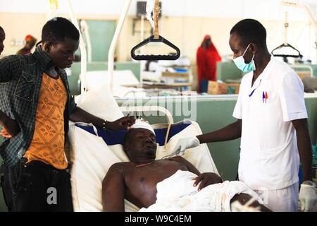 Nigeria bomb blast victims Stock Photo