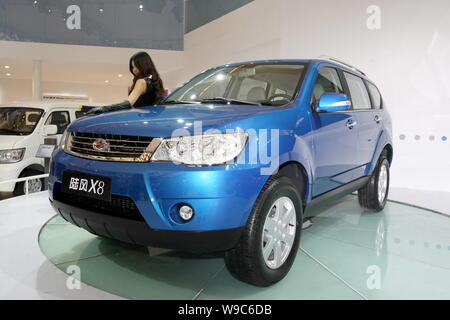A JMC (Jiangling Motors Co., Ltd.) Landwind X8 is seen on display at the 13th Shanghai International Automobile Industry Exhibition, known as Auto Sha Stock Photo