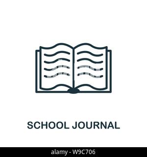 School Journal vector icon symbol. Creative sign from education icons collection. Filled flat School Journal icon for computer and mobile Stock Vector