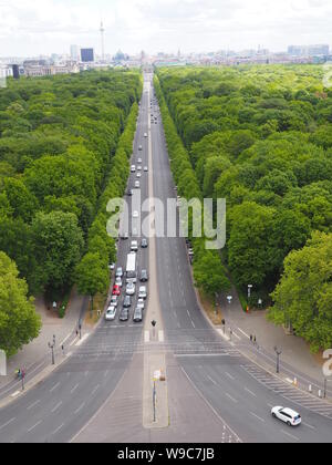 Panoramic view from the top of the Victory Column in Berlin, Germany Stock Photo