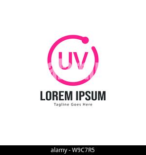 UV Letter Logo Design. Creative Modern UV Letters Icon Illustration design Stock Vector