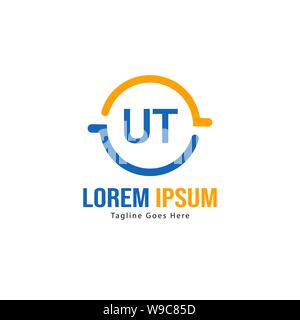 UT Letter Logo Design. Creative Modern UT Letters Icon Illustration design Stock Vector