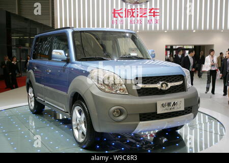 A Great Wall Hover M3 is seen on display at the 13th Shanghai International Automobile Industry Exhibition, known as Auto Shanghai 2009, in Shanghai, Stock Photo