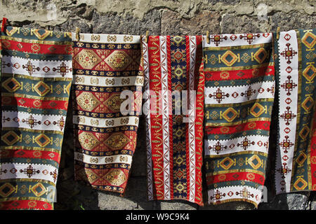 Caucasian carpets on the local market Stock Photo