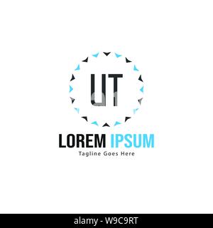 UT Letter Logo Design. Creative Modern UT Letters Icon Illustration design Stock Vector