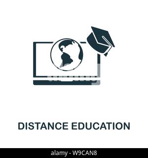 Distance Education vector icon symbol. Creative sign from education icons collection. Filled flat Distance Education icon for computer and mobile Stock Vector