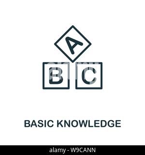 Basic Knowledge vector icon symbol. Creative sign from education icons collection. Filled flat Basic Knowledge icon for computer and mobile Stock Vector
