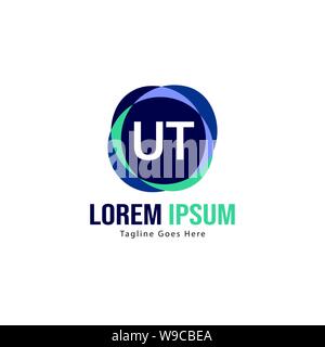 UT Letter Logo Design. Creative Modern UT Letters Icon Illustration design Stock Vector