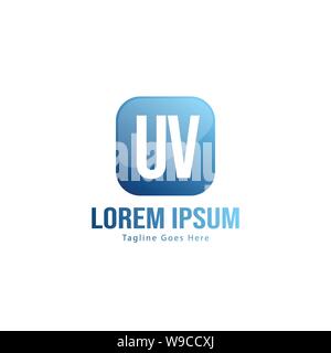 UV Letter Logo Design. Creative Modern UV Letters Icon Illustration design Stock Vector