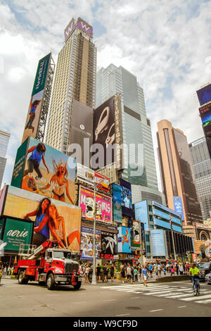 View of Times Square where 7th Ave. and Broadway intersects in Midtown  Manhattan, New York City, USA Stock Photo - Alamy