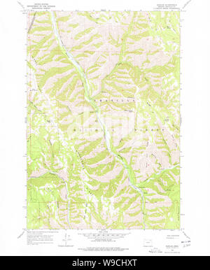 USGS Topo Map Oregon Duncan 279724 1964 24000 Restoration Stock Photo