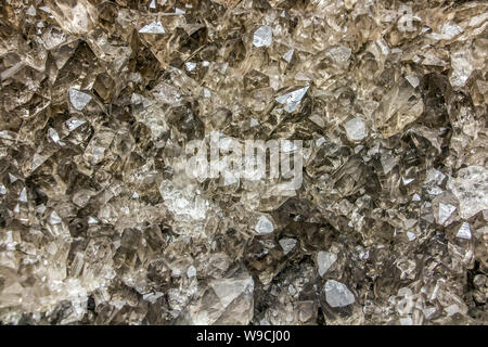 The rare stone - Rauchquarz, close up. Structure of stone. Stock Photo