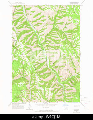 USGS Topo Map Oregon Duncan 279725 1964 24000 Restoration Stock Photo