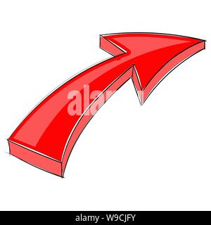 Red UP arrow Stock Vector