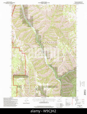 USGS Topo Map Oregon Duncan 279727 1995 24000 Restoration Stock Photo