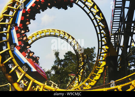 The Corkscrew steel roller coaster ride Alton Towers Resort