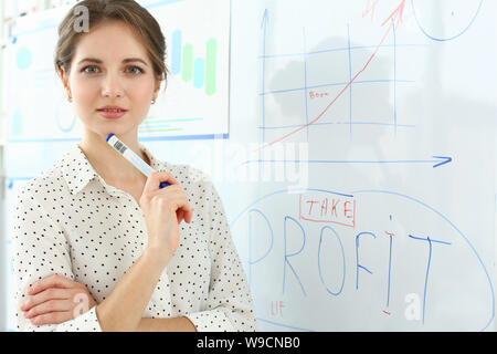 Pretty business woman Stock Photo