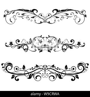 Ornamental divider. Decorative filigree design element Stock Vector