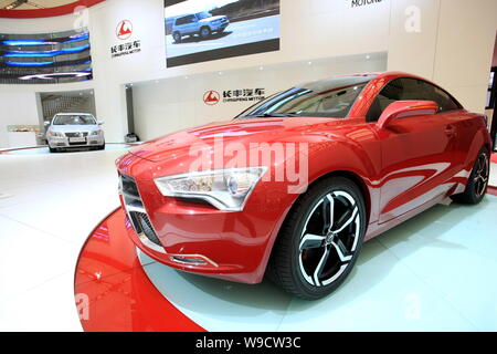 A Changfeng Motor CP23 Concept is seen on display at the 13th Shanghai