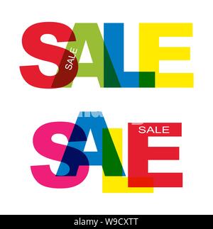 Colorful banner with the inscription SALE, for design and decoration Stock Vector