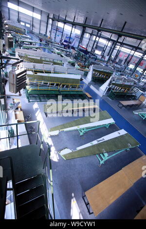 Parts of horizontal stablizers for B737-NG (Boeing 737-NG) are seen at the Shanghai Aircraft Manufacturing Factory in Shanghai, China, Tuesday, 28 Apr Stock Photo