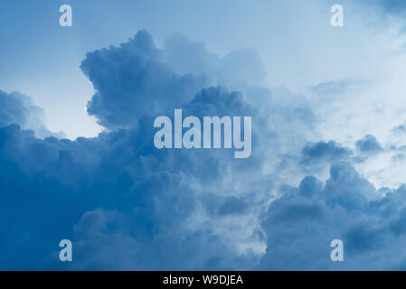 Dramatic nature sky with storm cloud before raining background Stock Photo