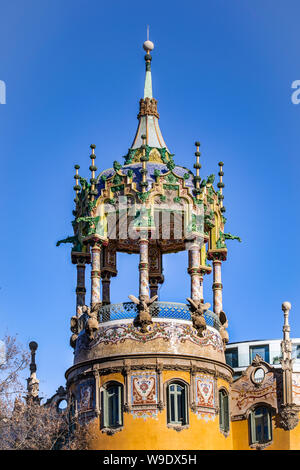 Barcelona City, Tibidabo Avenue, La Rotonda , Modernism architecture Stock Photo