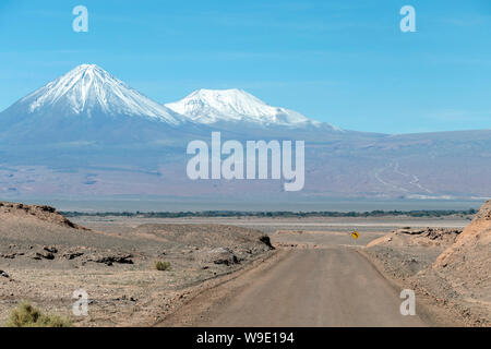 Desert road in Atacama Stock Photo