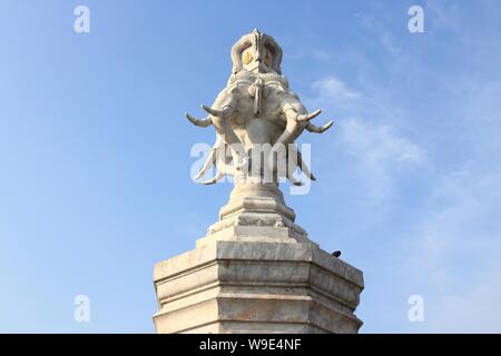 Bangkok, Thailand - elephant monument. Southeast Asia landmark. Stock Photo