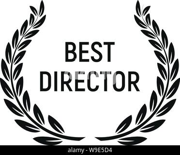Best director award icon. Simple illustration of best director award vector icon for web design isolated on white background Stock Vector