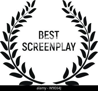 Best screenplay award icon. Simple illustration of best screenplay award vector icon for web design isolated on white background Stock Vector